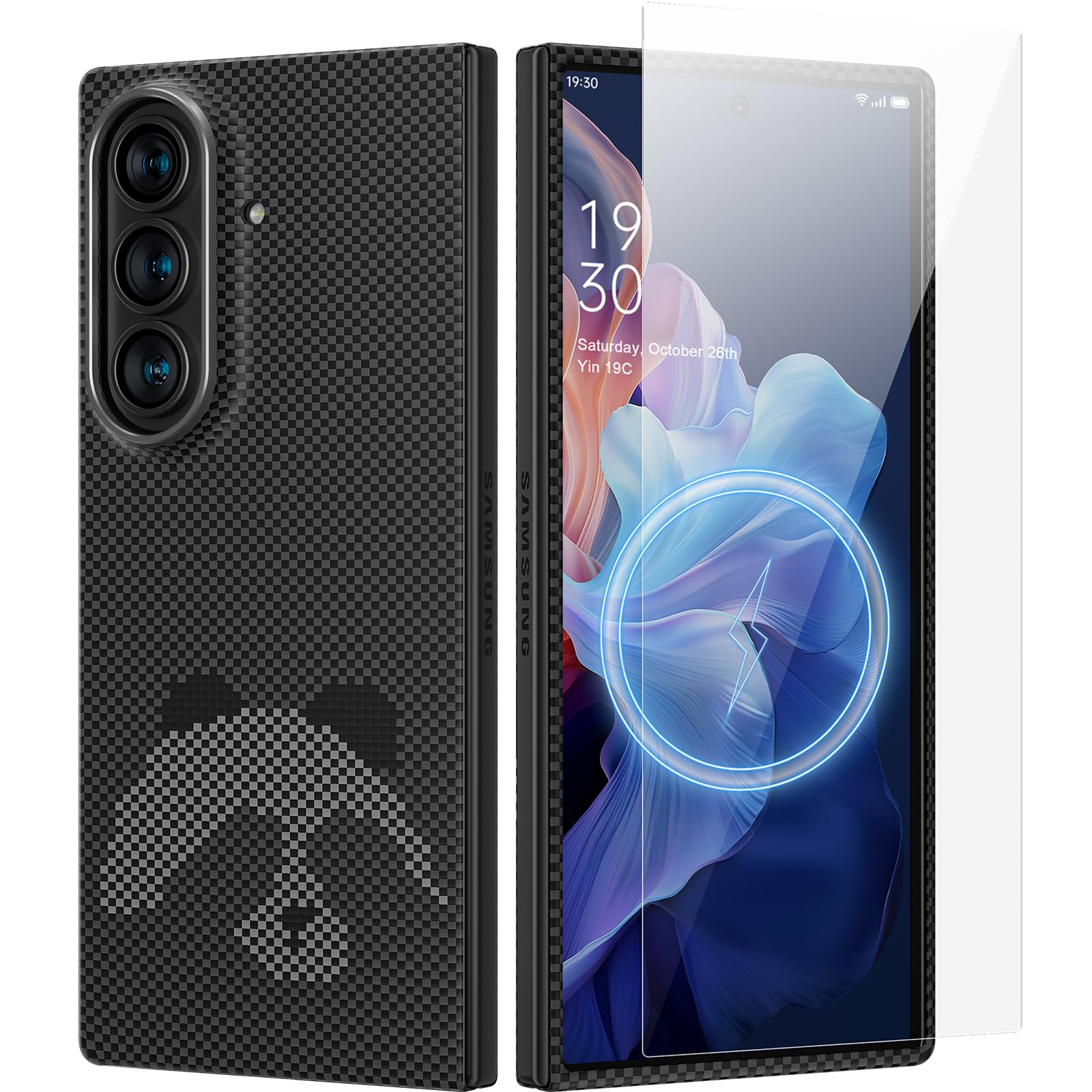 Amazon.co.jp: memumi Sumsung Galaxy Z Fold 7対応アラミド繊維